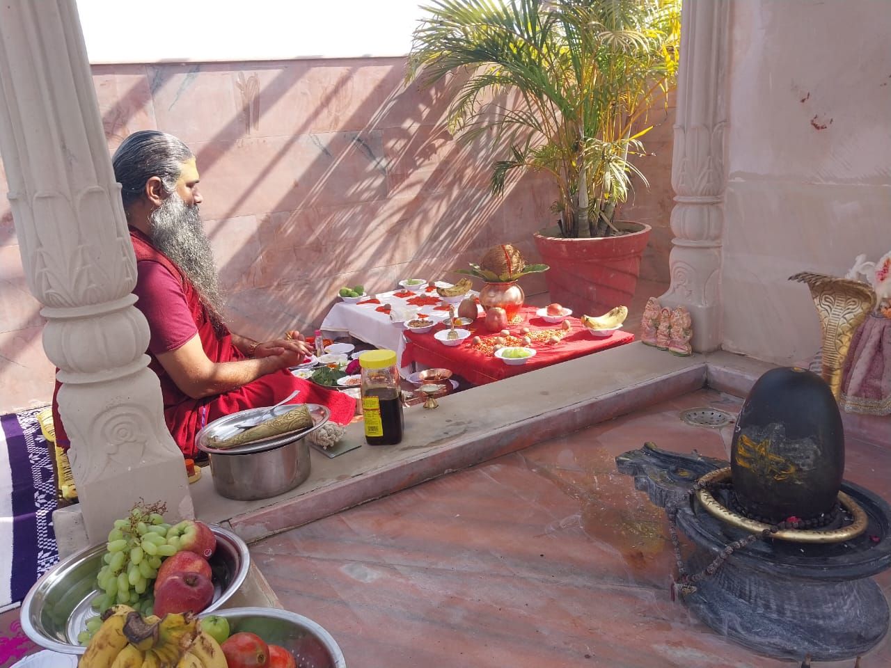 Puja at the Ashram