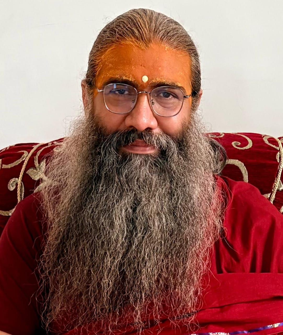 Portrait of Pujya Acharya Shri Swami Rambhadra Sharan Ji